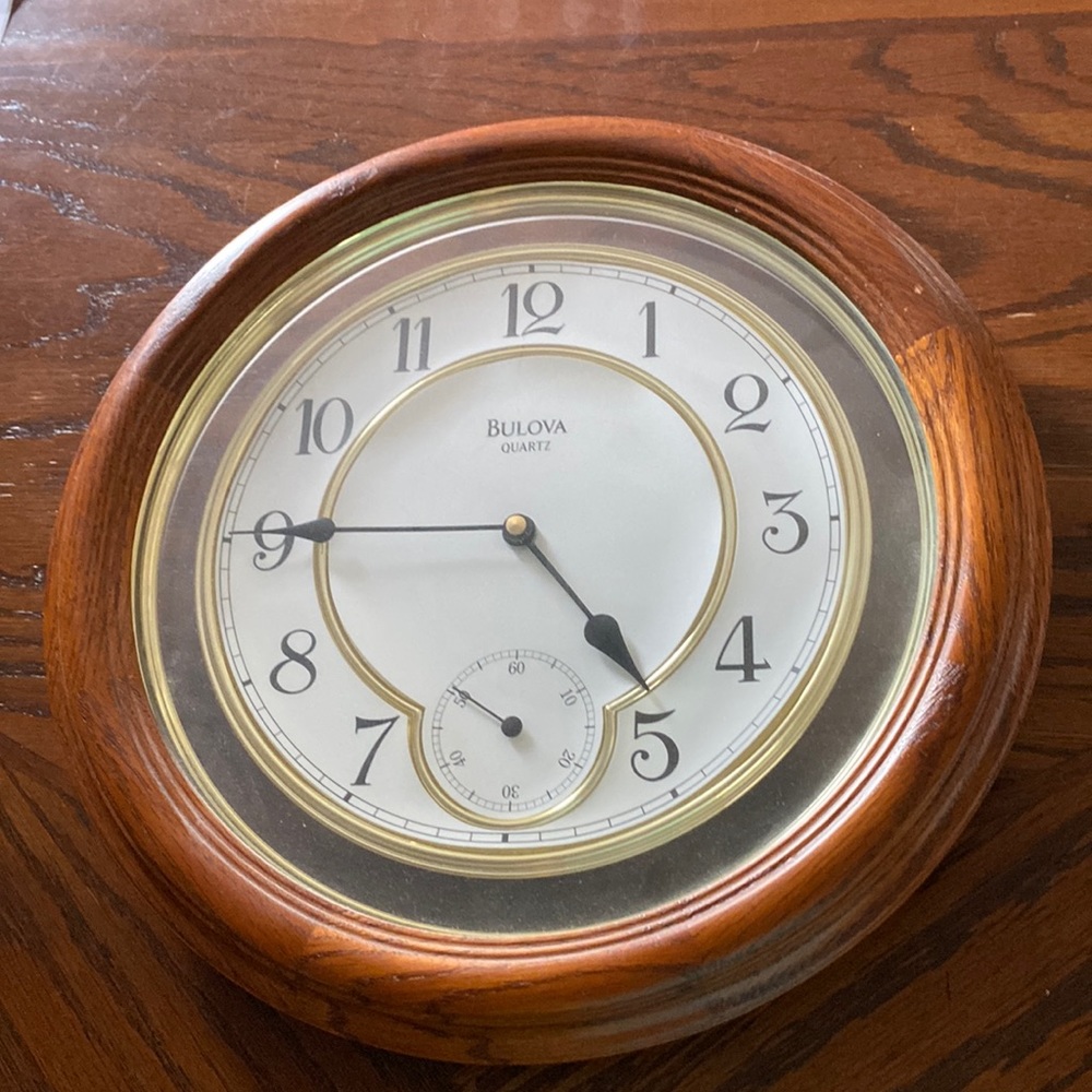 Bulova 14” wall clock